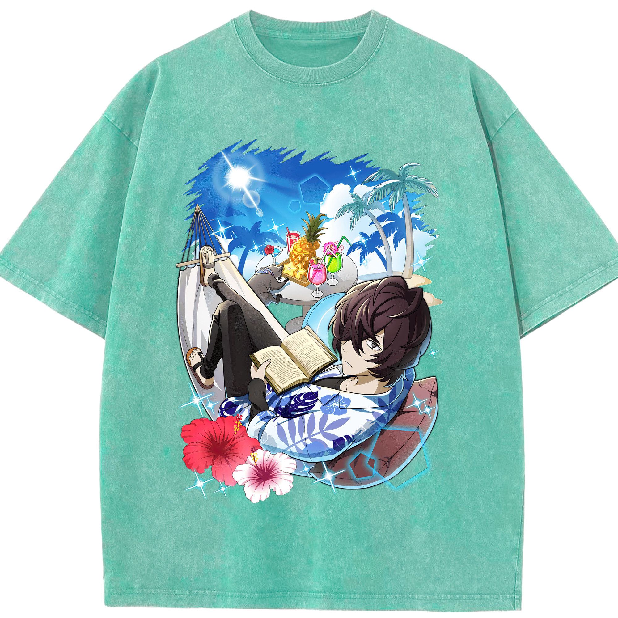 （画像用） 文豪ストレイドッグス Bungo Stray Dogs 綿100% ヴィンテージ風 半袖Tシャツ（フロントプリント）